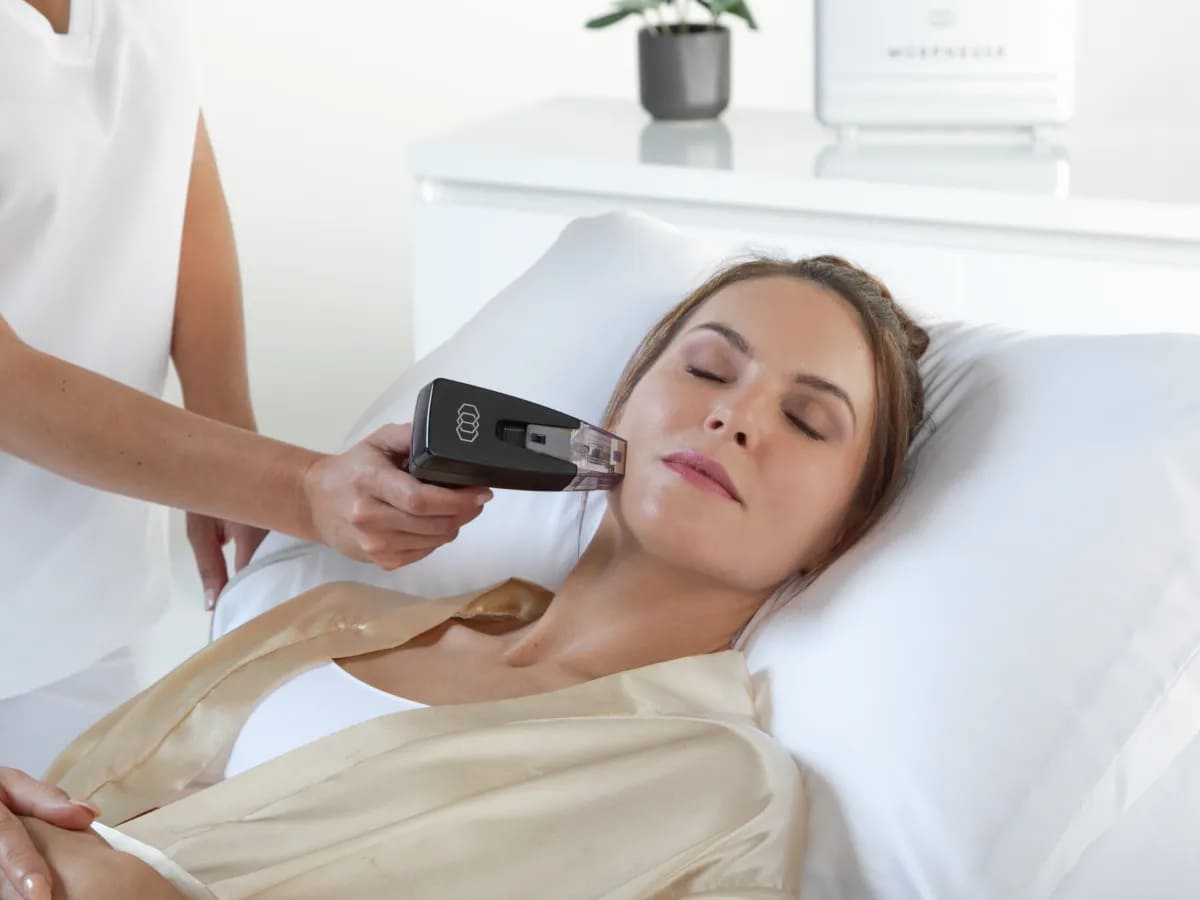 Morpheus8 device in use during treatment